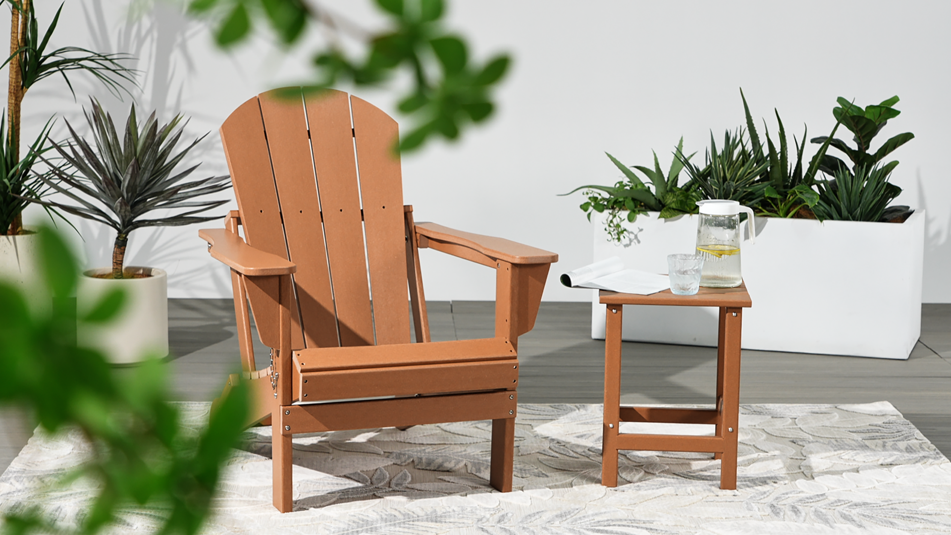 thumbnail video image 2 of Westintrends Outdoor Folding HDPE Adirondack Chair, Patio Seat, Weather Resistant, Dark Green, 2 of 16