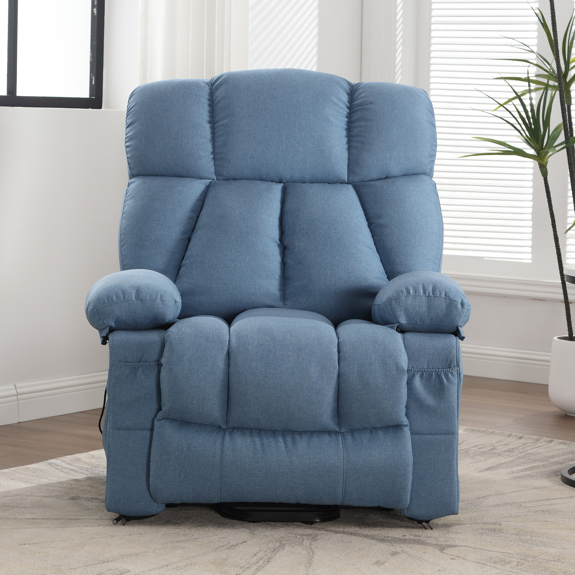 thumbnail video image 2 of JONPONY Power Lift Recliner Chair Recliners for Elderly with Heat and Massage Recliner Chair for Living Room with Infinite Position and Side Pocket,USB Charge Port,Blue, 2 of 12