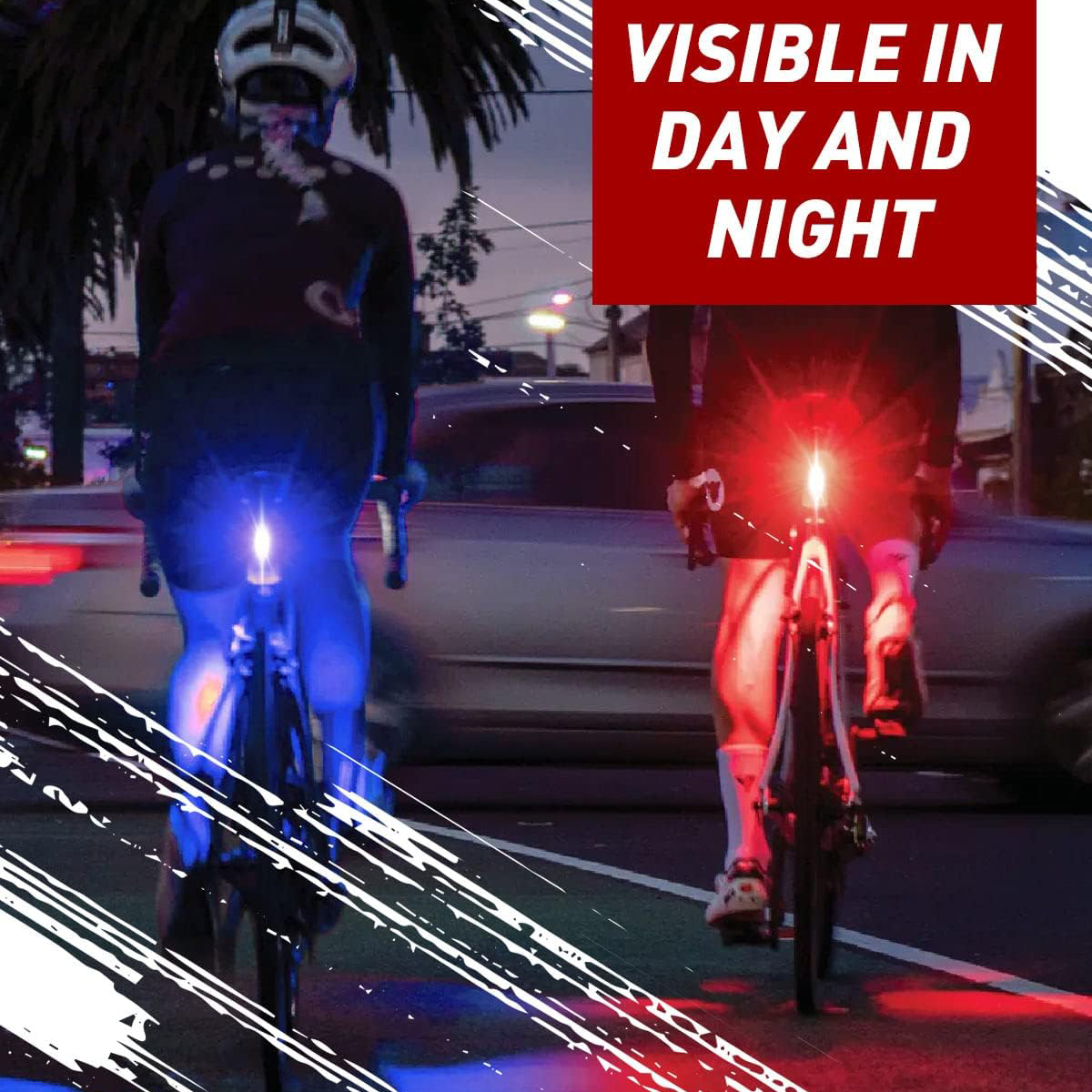 thumbnail video image 2 of Byseng Bike Tail Light (2 PACK), USB Rechargeable LED Rear Bike Light, Bright Bicycle Rear Cycling Safety Flashlight for Night Riding, 2 of 10