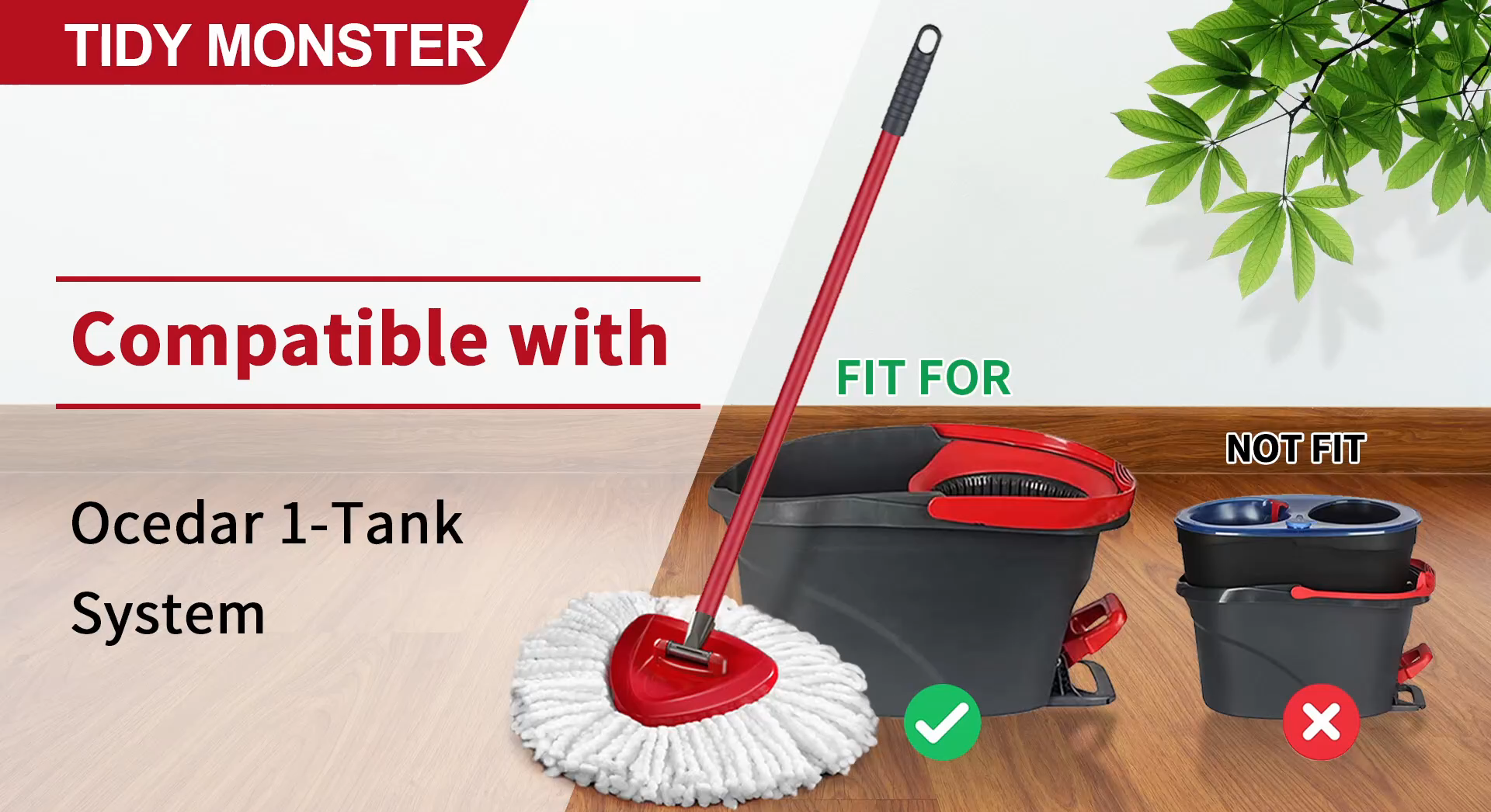 thumbnail video image 2 of Spin Mop Head for O-Cedar Spin Mop Refill, EasyWring Spin Mop Microfiber Refill, Easy Cleaning Mop Head Replacement 3 Pack, 2 of 10