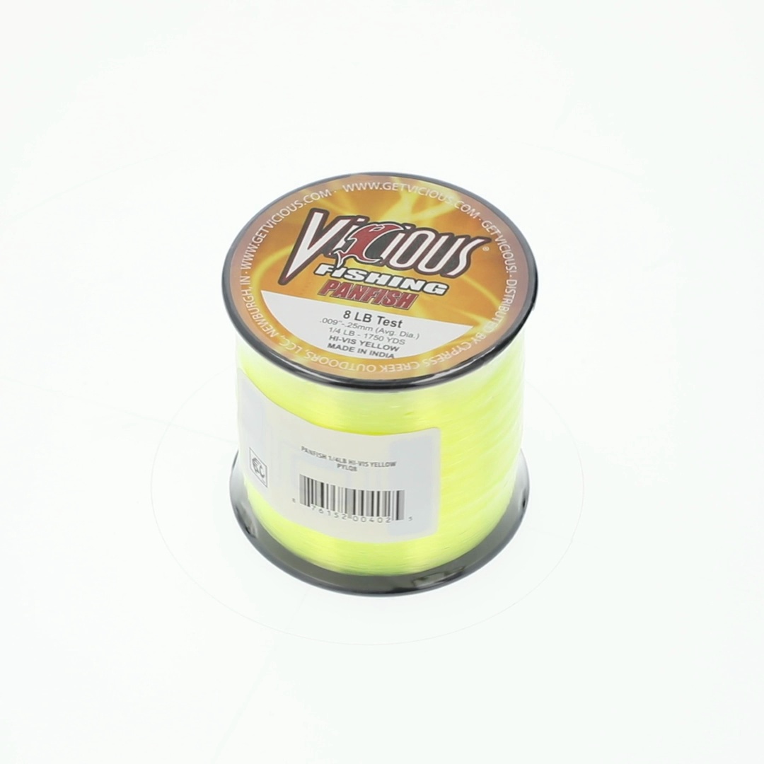 Vicious Fishing Vicious Panfish Hi-Vis Yellow Mono 8 Lb Test