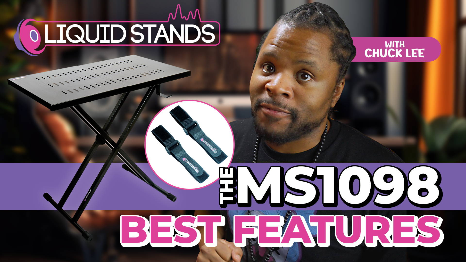 thumbnail video image 2 of Liquid Stands Expandable DJ Table Stand Portable Audio Mixer Stand - DJ Stand for Laptop & Controller - Midi Keyboard Stand & Synth Stand - DJ Booth Portable X Style Keyboard Stand & Tabletop DJ Desk, 2 of 8