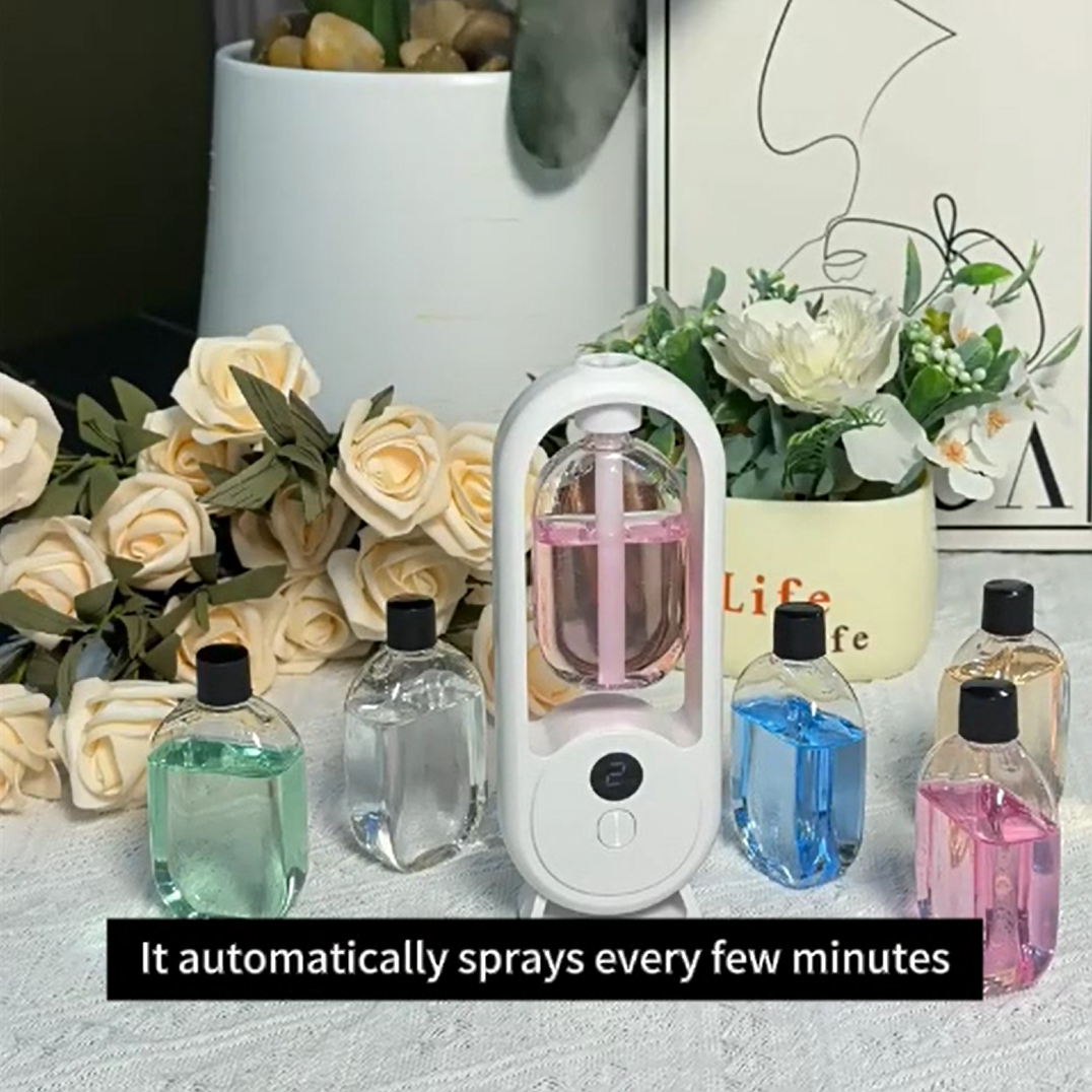 thumbnail video image 2 of JWshufel Wireless Intelligent Aromatherapy Diffuser Home Automated Freshener for Living Room Hotel Toilet 50m2 Coverage 24 Hour Cycle Efficient Odor Yellow Shangri-La Fragrance, 2 of 8