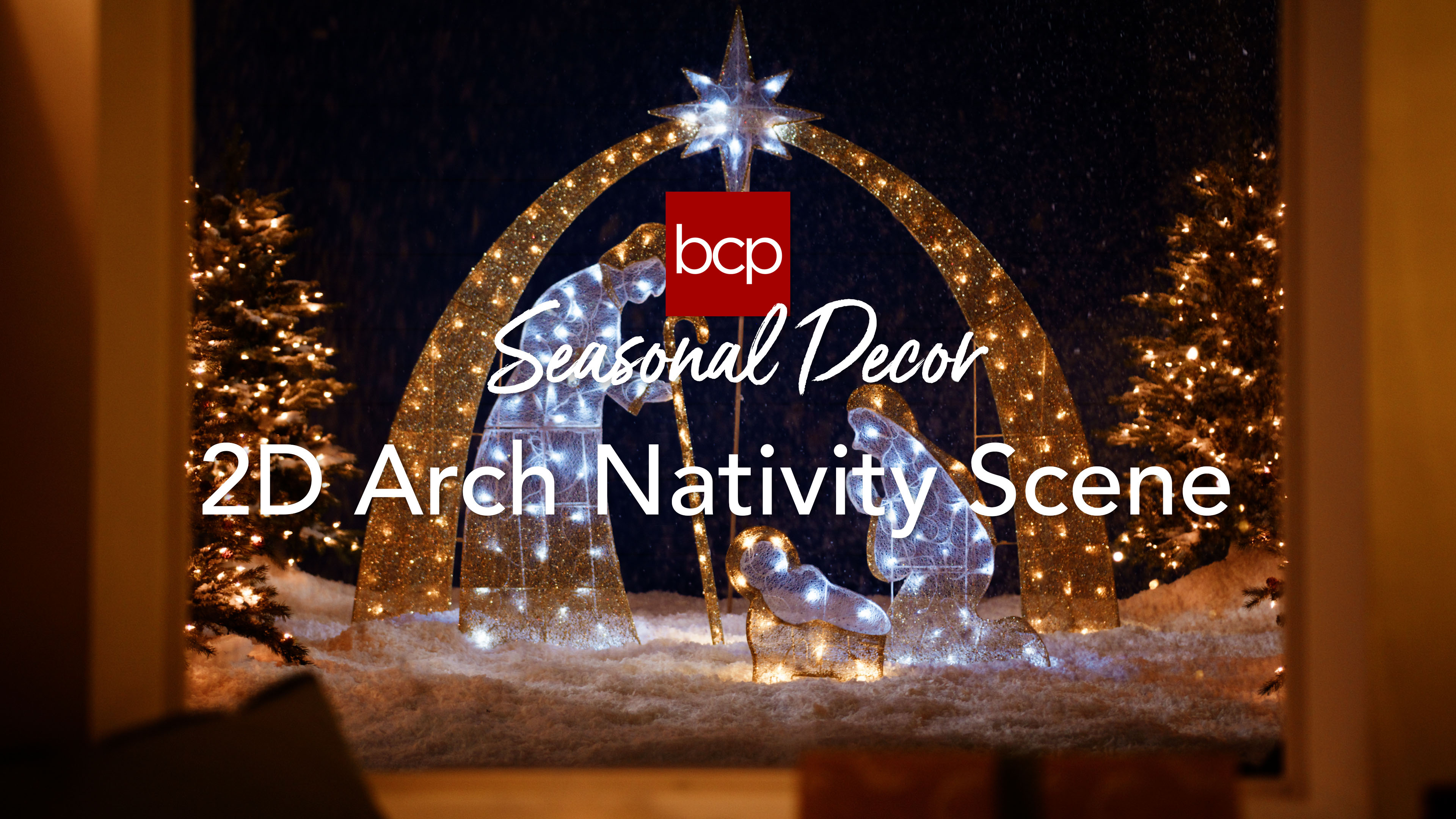 thumbnail video image 2 of Best Choice Products 4.5ft Lighted 2D Christmas Nativity Scene Outdoor Yard Decor w/ 115 Twinkling LED Lights, 2 of 10