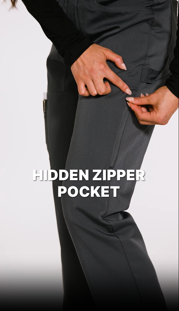 thumbnail video image 2 of Dickies Balance Scrubs Pant For Women Mid Rise Tapered Leg Pull-on DK135, 2 of 9