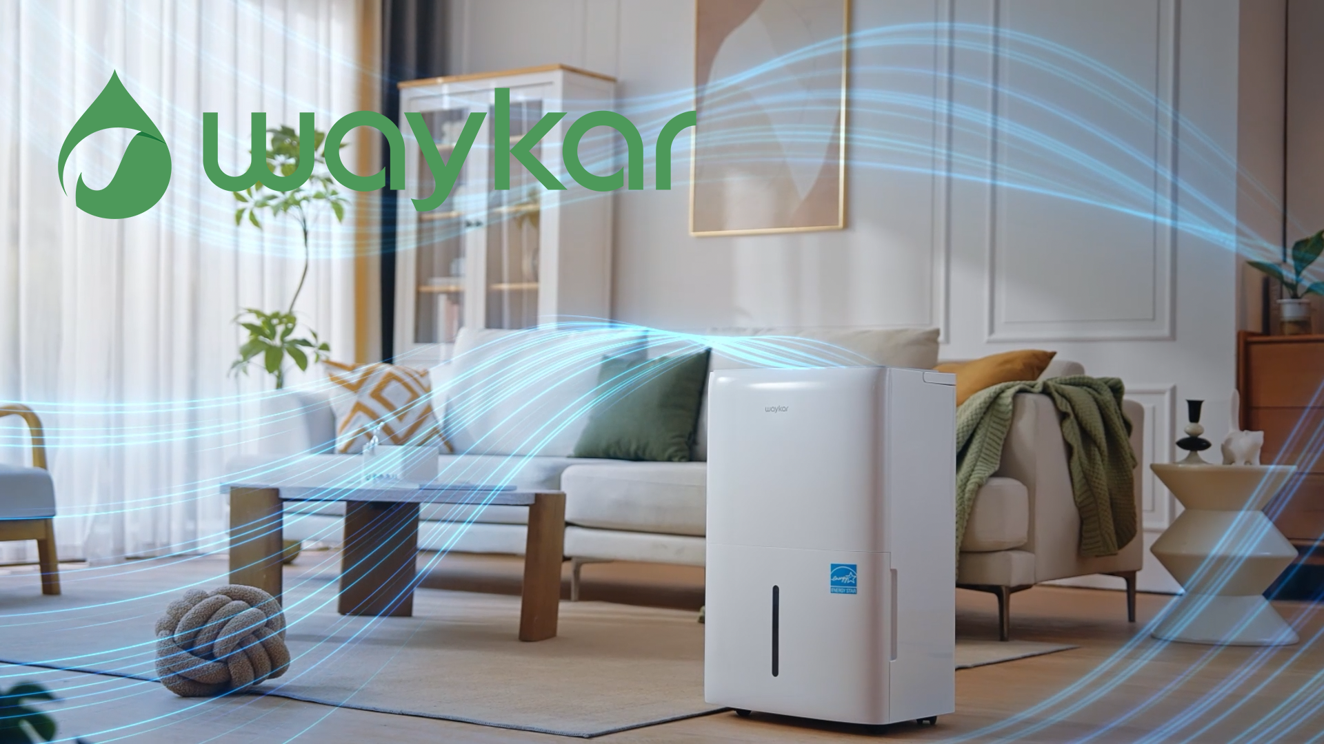 thumbnail video image 2 of Waykar 80 Pint Dehumidifier for Basements & Home up to 6000 Sq. Ft, No Daily Emptying with Continuous Drain, Auto Defrost, 25 Pint DOE Energy Star, 2 of 11