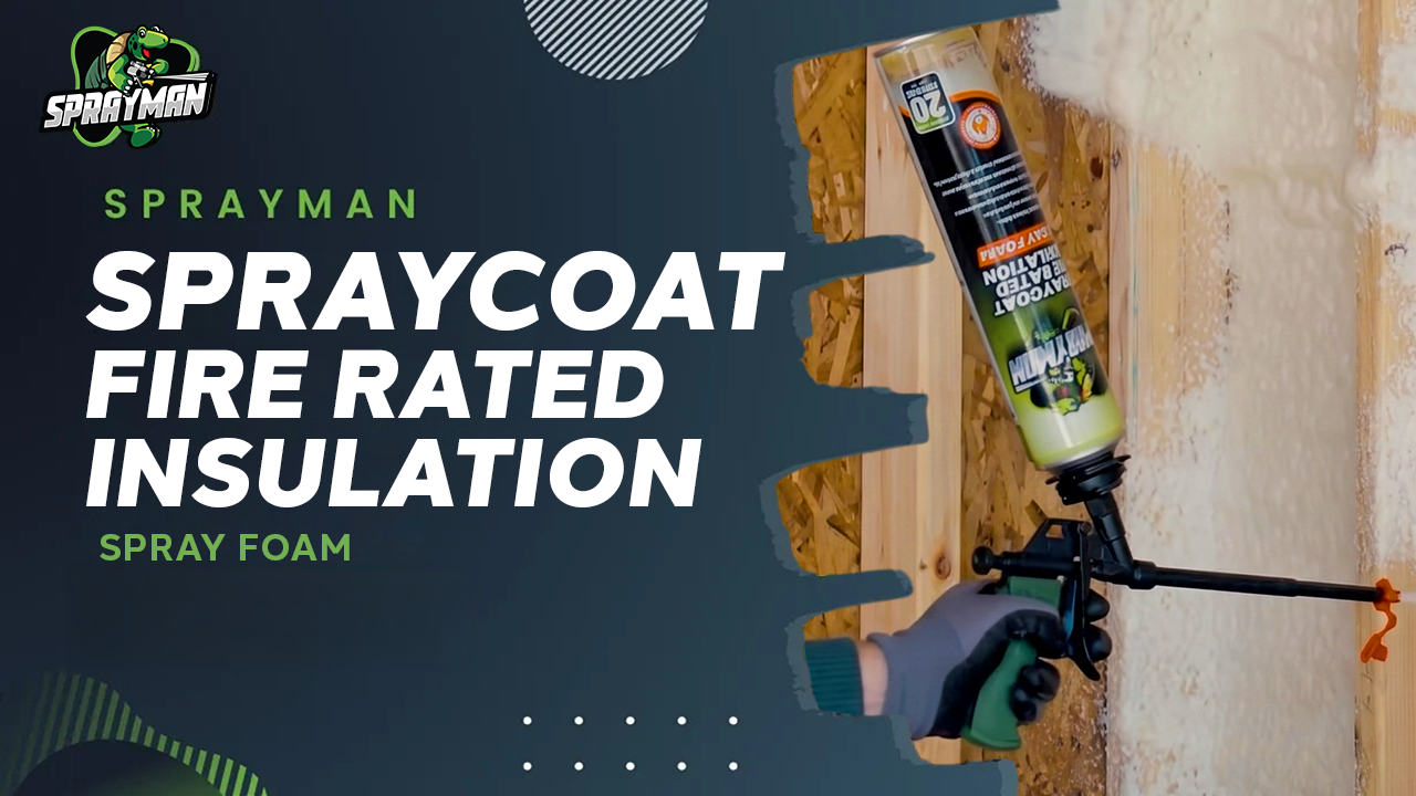thumbnail video image 2 of Sprayman Spraycoat Fire Rated Spray Foam Insulation, Closed Cell, 480 Board Feet, 24 Pack Set, 2 of 9