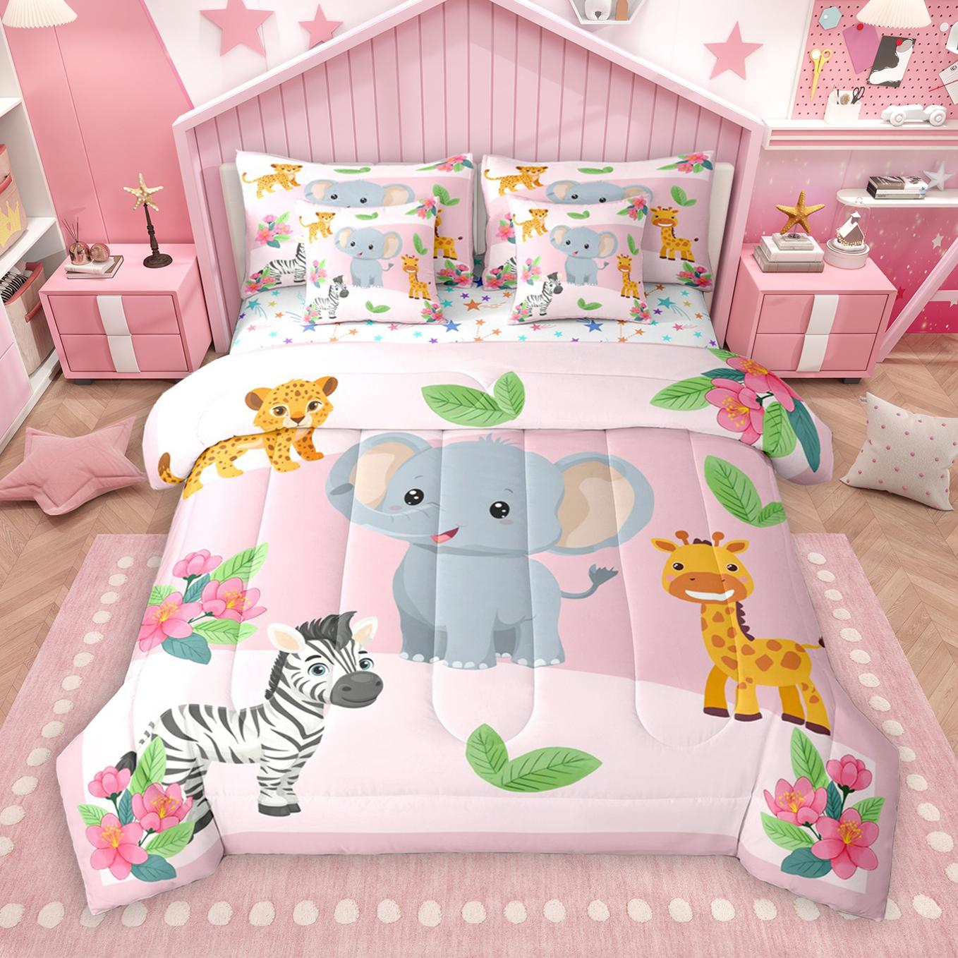 thumbnail video image 2 of Manfei Zoo Animal Peacock 7 Pieces Bedding Comforter Set,Country Floral Full Bedding Set,Boho bohemian Theme Fitted Sheet Flat Sheet Forkids,Super Cozy Room Decor Reversible, 2 of 9