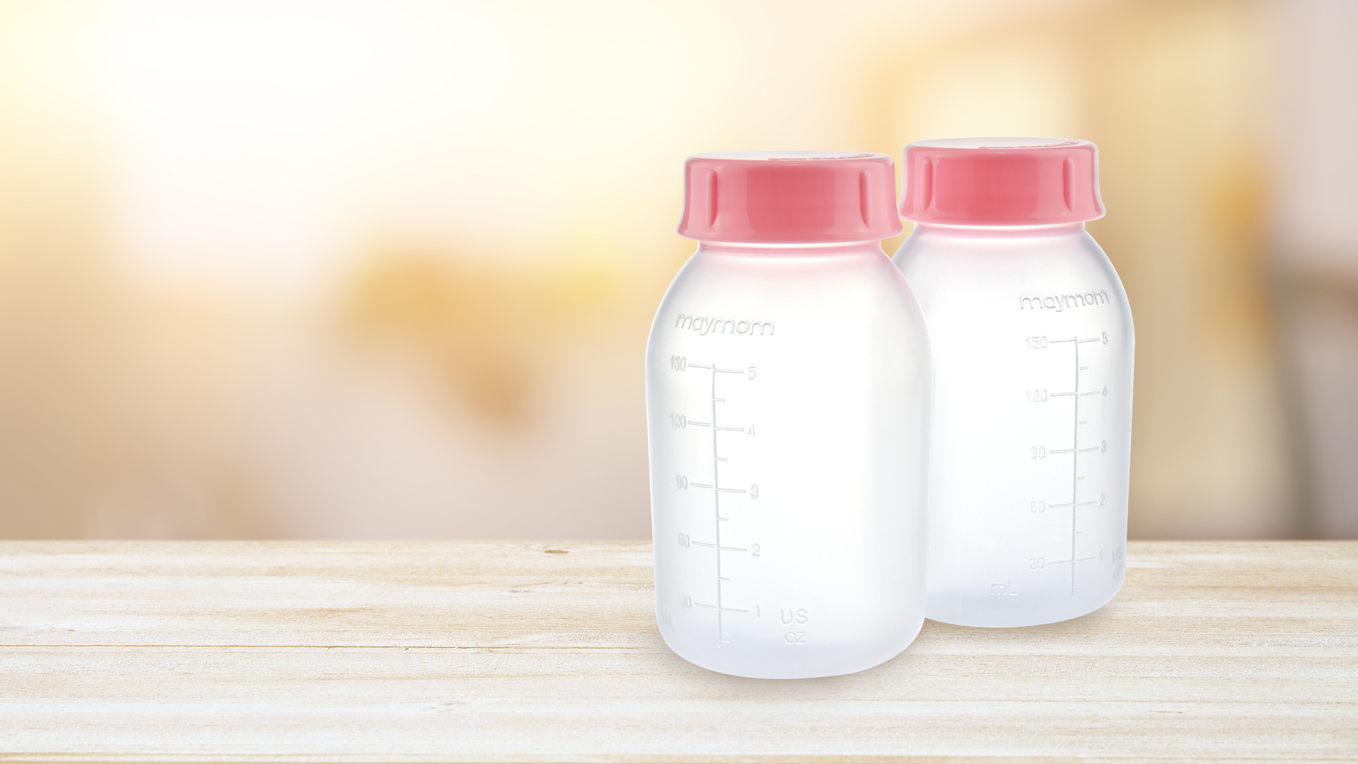 thumbnail video image 2 of Maymom Breast Pump Bottle Compatible with Medela Pump in Style MaxFlow, Freestyle, Swing Maxi Pump, Maymom Breastshields; Compatible with Ameda Mya Joy, Finesse and Purely Yours Pumps; 8pc/pk, 2 of 7