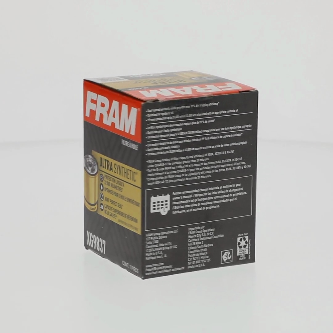 FRAM, Oil Filter, XG9837, 20K mile replacement filter - Walmart.com