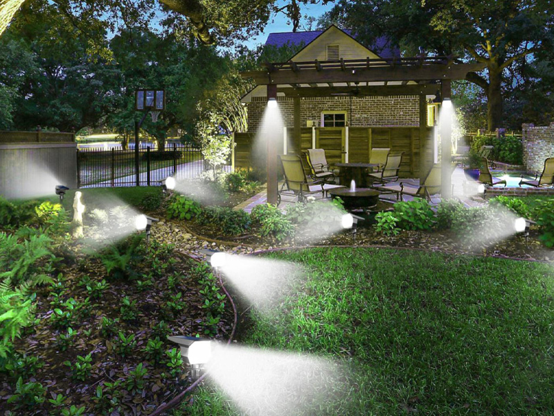 thumbnail video image 2 of HOVMAP COB LED Solar Spot Lights 1500mAh Outdoor Landscape, 6Pc White light, 2 of 7