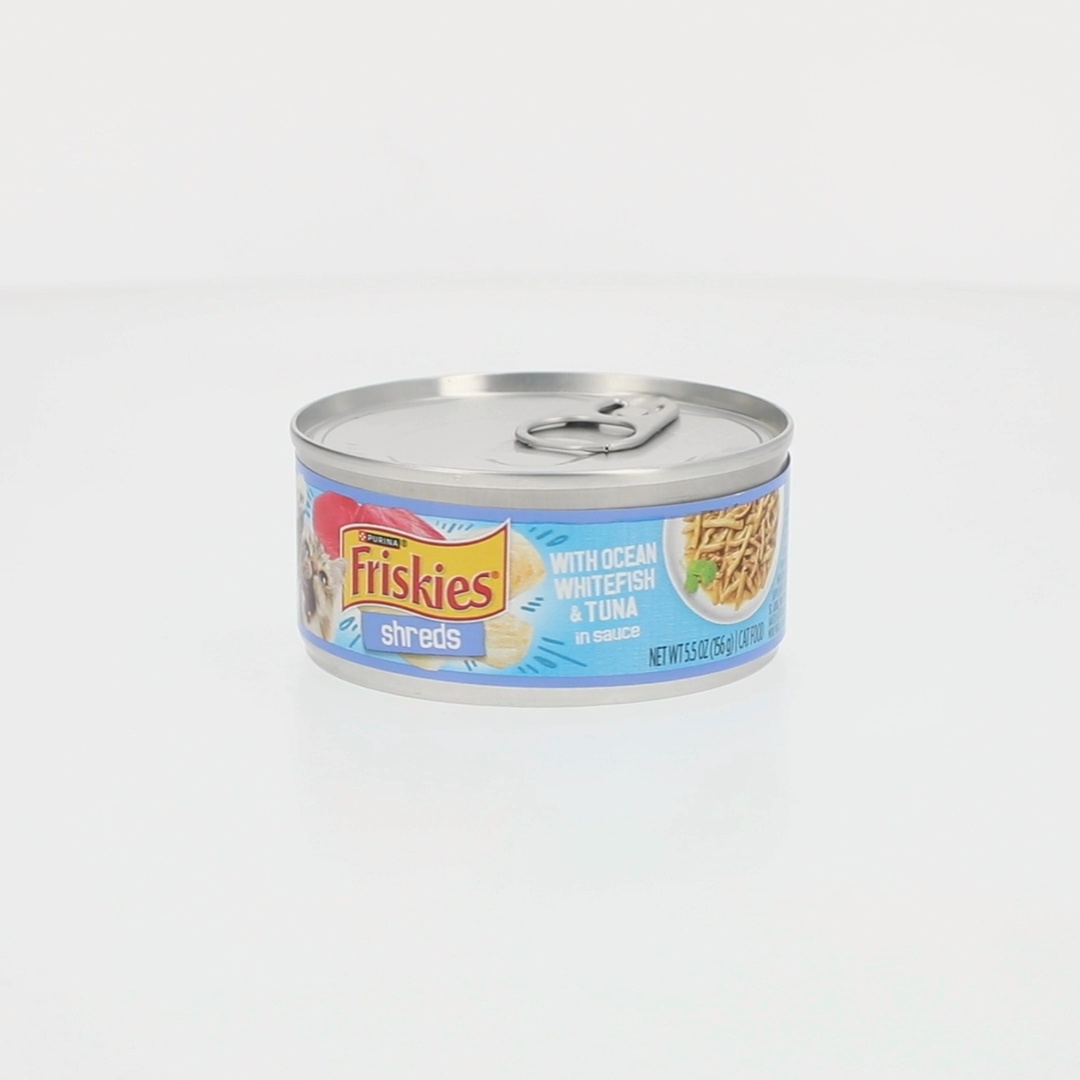 Friskies Ocean Whitefish & Tuna Shreds In Sauce Wet Cat Food Can 55 Oz