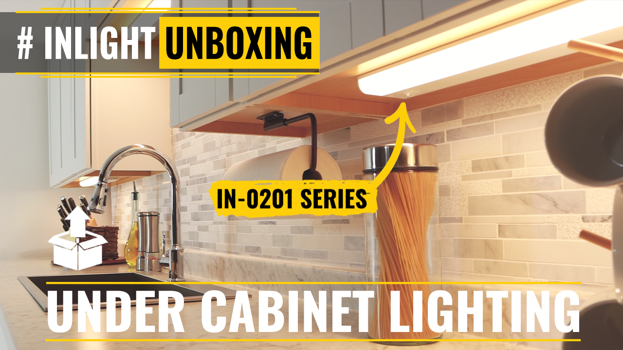 thumbnail video image 2 of Inlight 24-inch Hardwired Only LED Under Cabinet Lighting, Soft White(3000K), Dimmable, Matte White Finished, ETL Listed, IN-0201-13-WH, 2 of 10