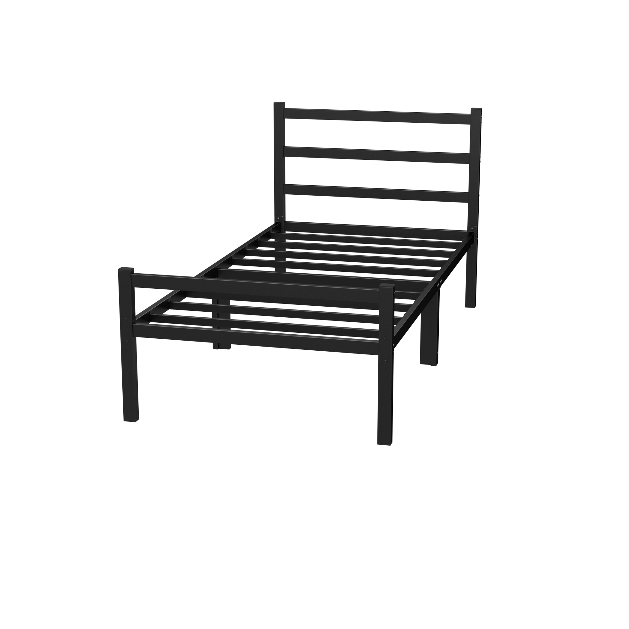 Mr IRONSTONE Twin Bed Frame, 14 Inch Platform Heavy Duty Steel Slats with  Large Storage Space, Twin Size Bed Frame No Box Spring Needed, Easy  Assembly, Noise-Free, Non-Slip, 1600lb Load-Bearing : 