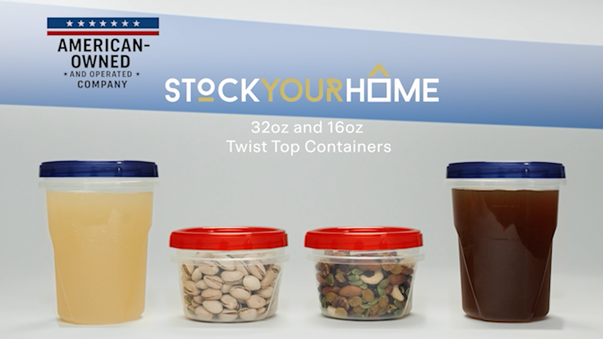 thumbnail video image 2 of Stock Your Home 8oz Plastic Containers with Twist Top Lids (4 Pack), 1 Cup Small Freezer Containers for Leftover Food, Airtight Reusable Soup Containers with Lids, Microwave and Dishwasher Safe, 2 of 9