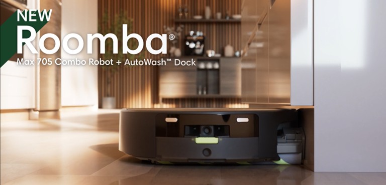 新品未開封Roomba Max 705 Combo AutoWash最上位モデル アイロボット、温水清掃ができる伸縮式ローラーモップ搭載の「Roomba