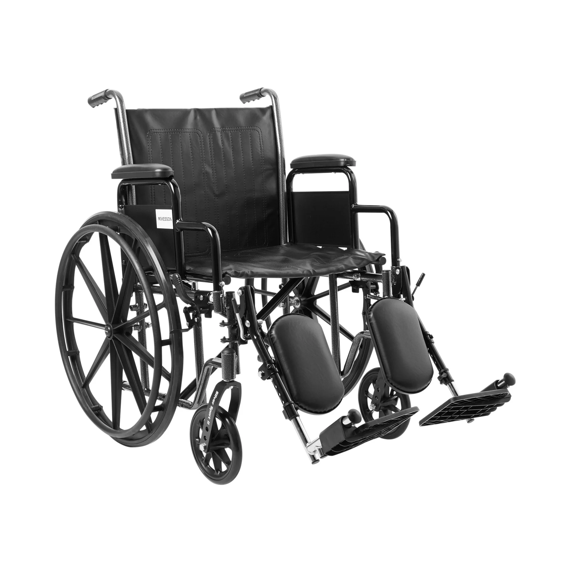 thumbnail video image 2 of McKesson Steel Wheelchair, Swing-Away Footrest and Removable Arms, 350 Pound Weight Capacity, 1 Ct, 2 of 6