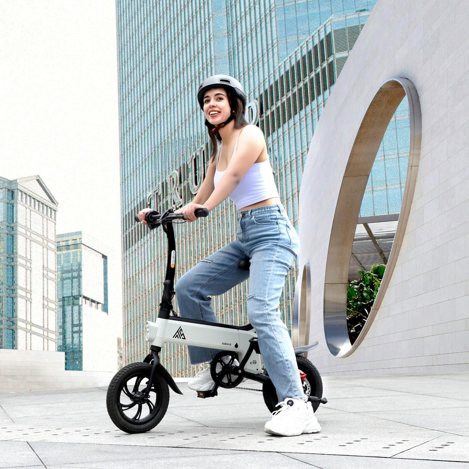 thumbnail video image 2 of Folding Electric Bike for Adults and Teens – 14" E-Bike with 750W Peak Motor, 20 MPH Speed, 20 Mile Range, 36V/7.8Ah Battery, LED Display & App Control – UL2849 Certified Foldable Ebike, 2 of 11