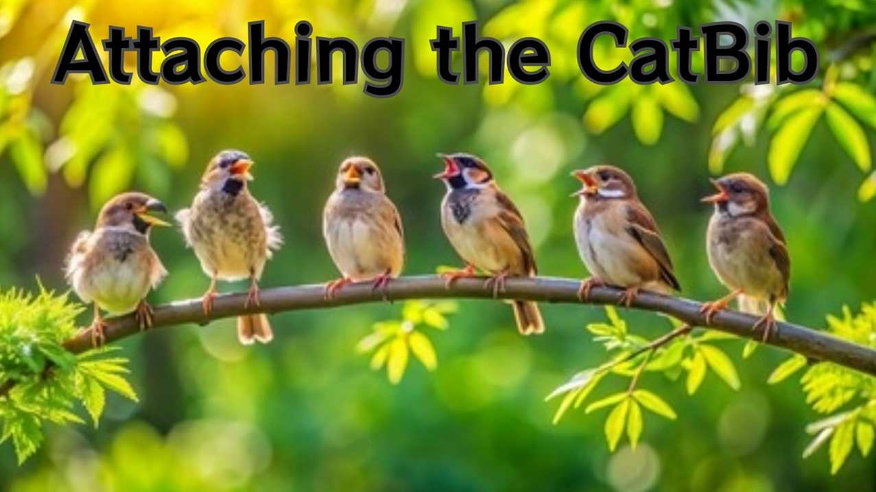 thumbnail video image 2 of CatBib Bird Saving Cat Collar, Prevent Killing Birds, Anti Hunting ,Colorful Bib, Large Turquoise, 2 of 7