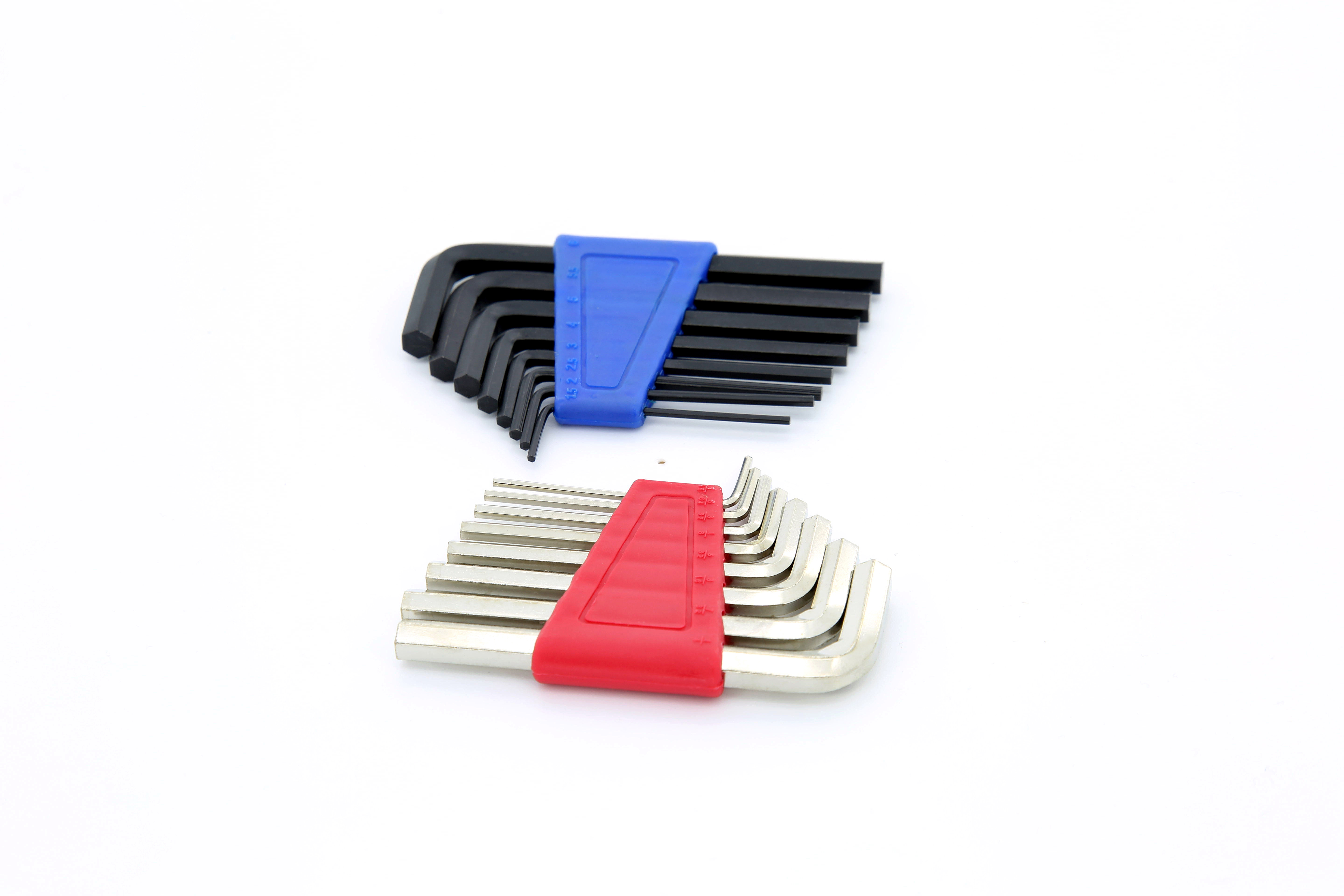 Hyper Tough 16 Piece Hex Key Set with 8 SAE and 8 Metric Sizes