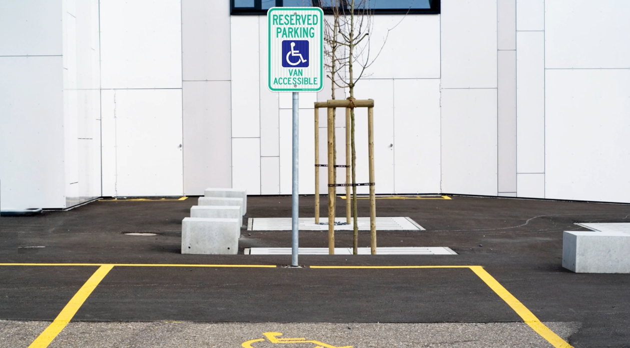 thumbnail video image 2 of Faittoo Reserved & Handicap Parking Signs (4 pack), 18 x 12 Engineer Grade Reflective, Rust-Free Aluminum, Weather Resistant, Waterproof, Durable Ink, 2 of 8