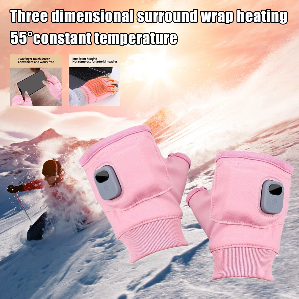 thumbnail video image 2 of Portable Heating Gloves, Fingerless Rechargeable Heated Hand Warmers for Men and Women, Indoor/Outdoor Use,New Release,Vsgery,Black, 2 of 9