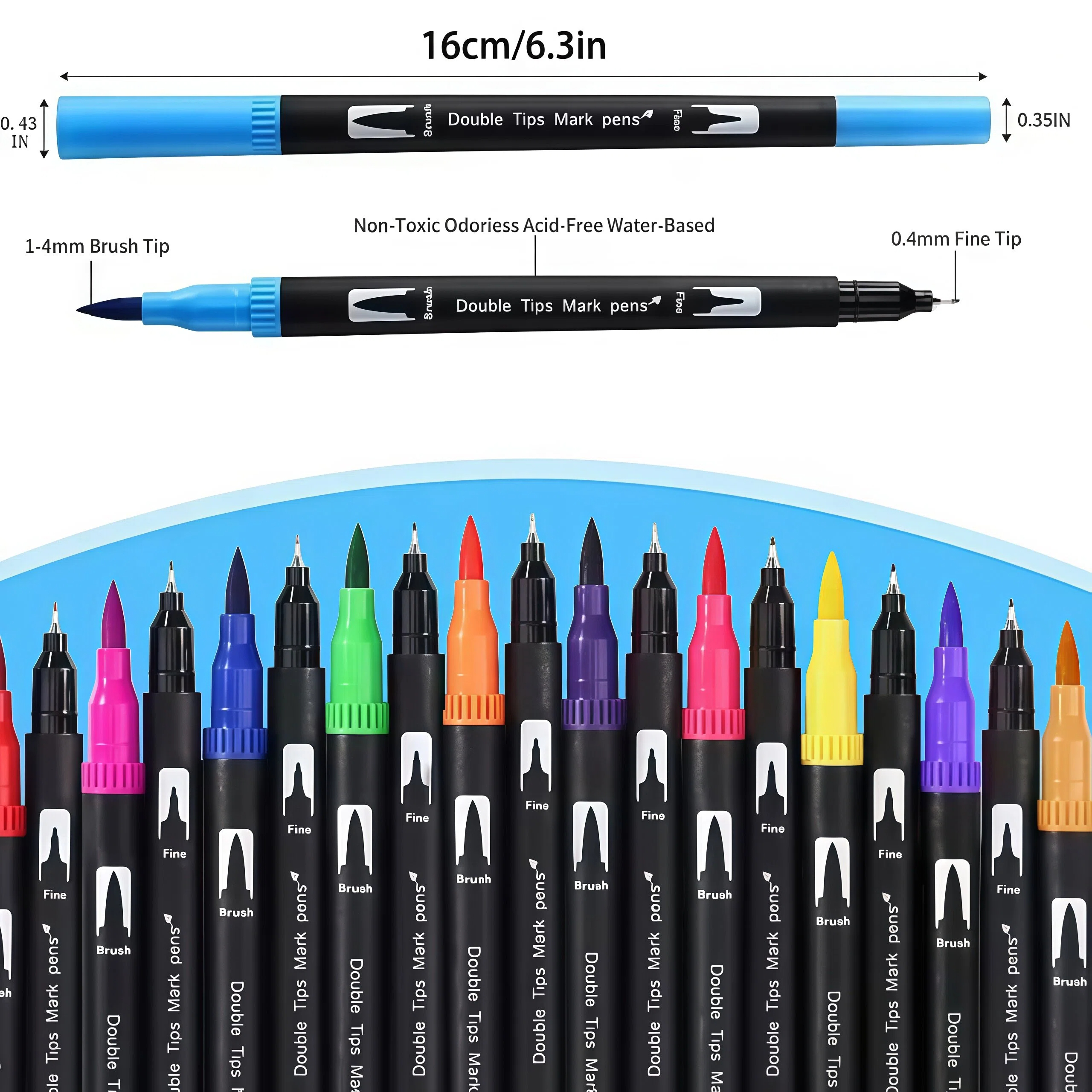 thumbnail video image 2 of ASOVNXF Dual Coloring Markers Brush Pens, 80 Fine Point Art Markers,Coloring Markers for Adults Coloring Books No Bleeding, for Adult Book Cards Drawing Craft Kit Teacher Office Supplies, 2 of 8