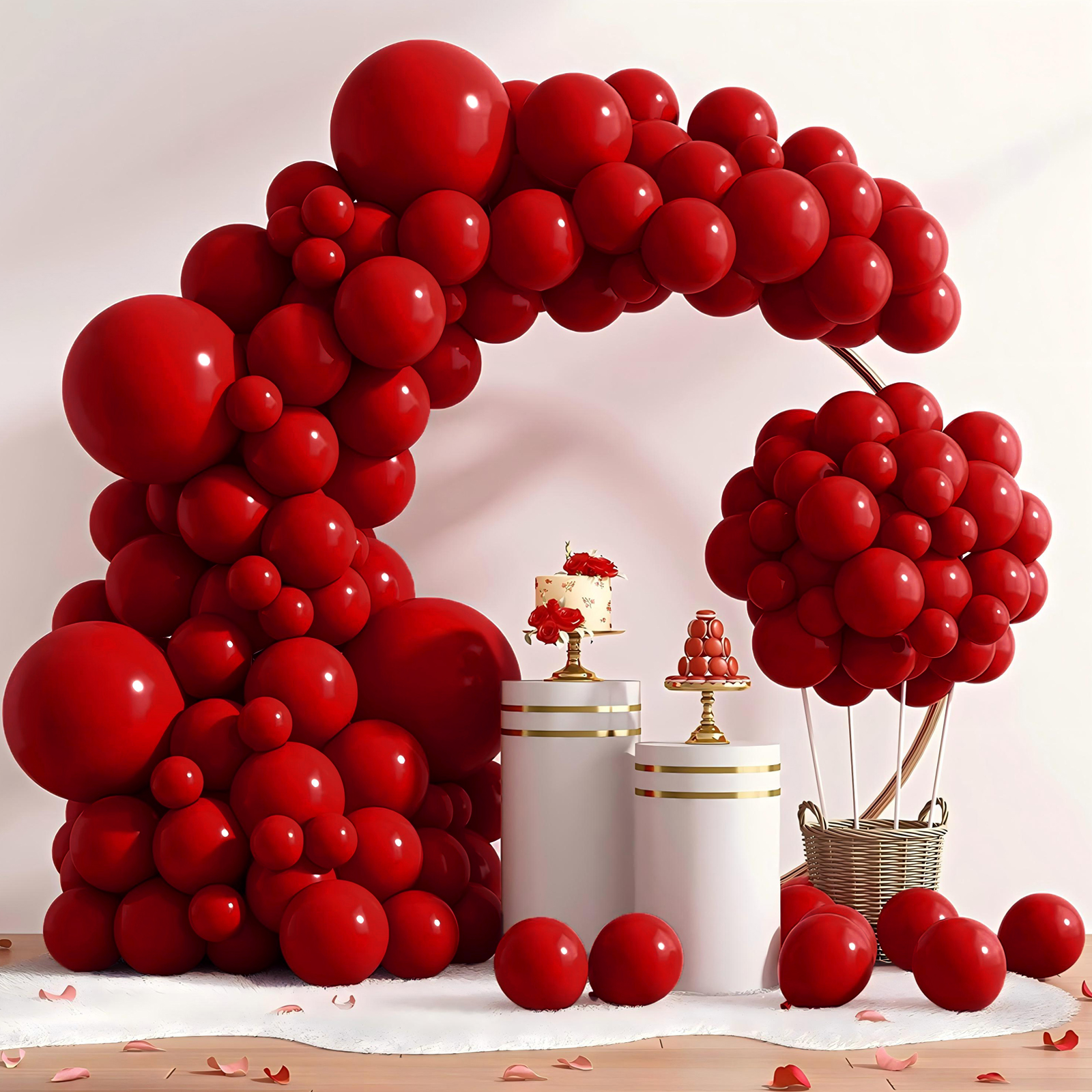 thumbnail video image 2 of (3 pack) Lockways Red Latex Arch Balloons Kit with Balloons Include - 129pcs Red Balloons for Garland Arches, 2 of 13