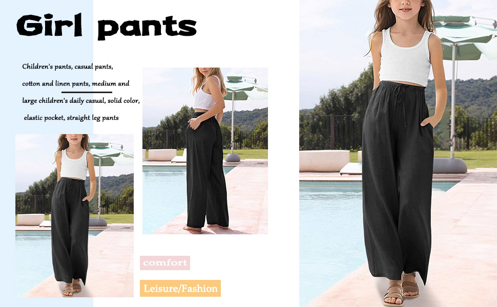 thumbnail video image 2 of LWNYDPLSD Pants Girls Pants for Tall Skinny Boys Girls Slim Pants Soccer Clothes Winter Clothes for Teen Girls Baby Gifts for Girls 10 Year Old Gift, Brown 12-13 Years, 2 of 7