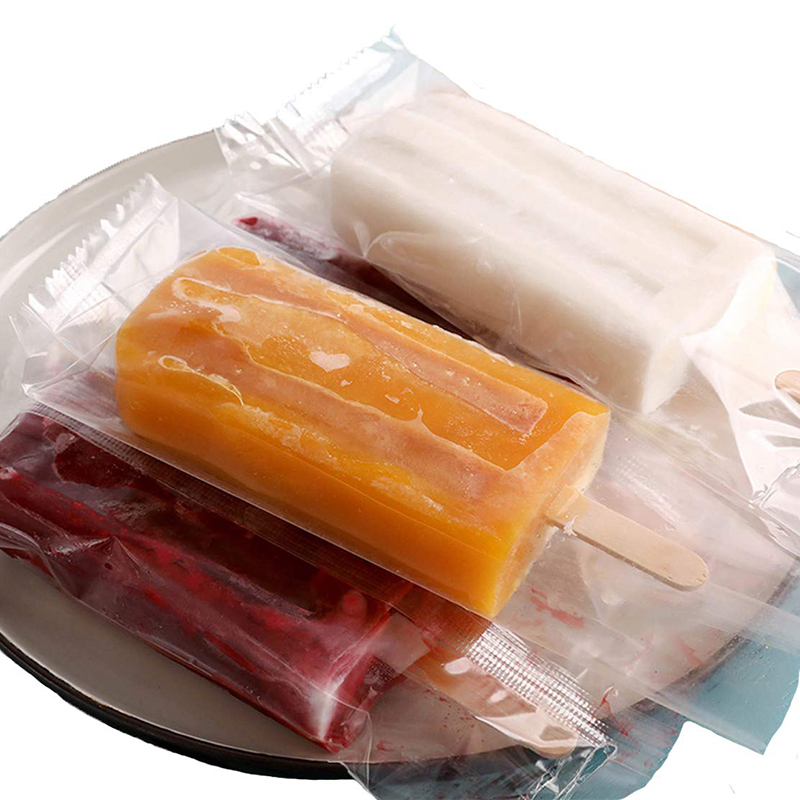 thumbnail video image 2 of 200 Pack Clear Ice Popsicle Bags Food Grade, Leak Proof & Resealable Plastic Wrappers for Frozen Pops, Ice Cream, Candy Hot  Cold Sealing Home & Commercial Use BPA-Free 4.7×7.4", 2 of 8