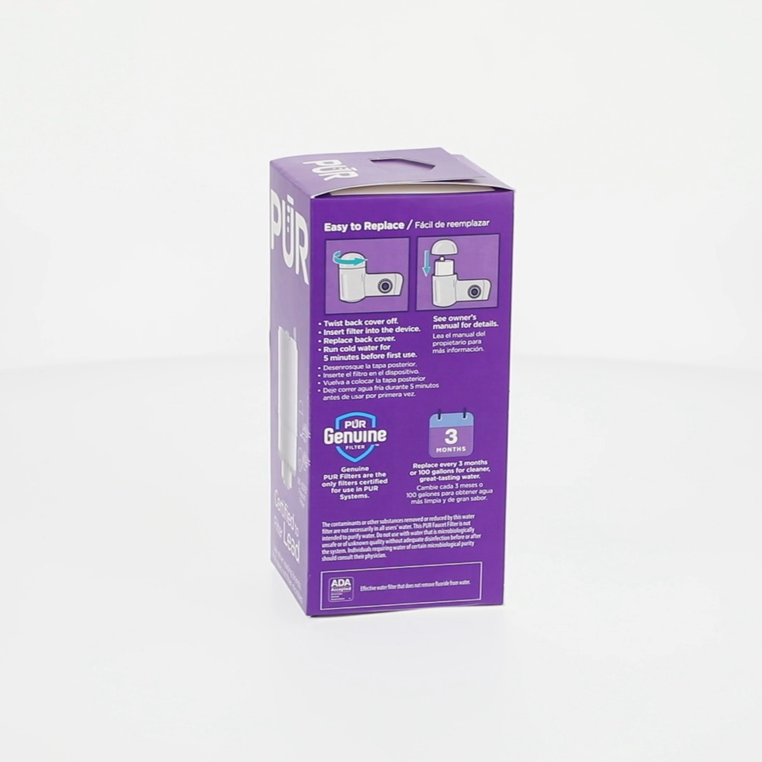 PUR Filtration Faucet Mount Water Filter Replacement - 2pk: Reduces Odors, Filters Pesticides, Mercury, Lead, White, 30-Day Warranty - View #4