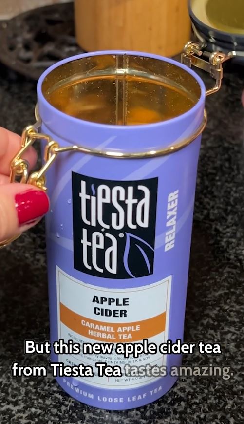thumbnail video image 2 of Tiesta Tea - Apple Cider - Caramel Apple Herbal Tea - Loose Leaf Tea Blend - Non-Caffeinated Herbal Tea - Make Hot or Iced Tea Up to 40-50 Cups - 4 oz Refillable Tin, 2 of 10