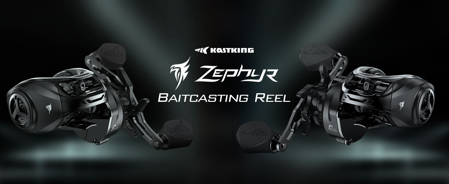 thumbnail video image 2 of KastKing Left Baitcasting Fishing Reel, Halo XII Magnetic Braking System, 7+1  Stainless Steel BB, 7.2:1-Black, 2 of 13