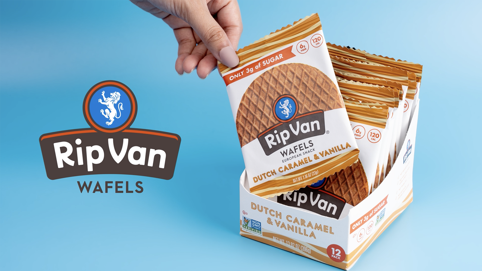 thumbnail video image 2 of Rip Van Chocolate Brownie Stroopwafel Snacks, Non-GMO, Low Calorie, Low Sugar, Keto Friendly, Kosher, 12 Count, 2 of 7