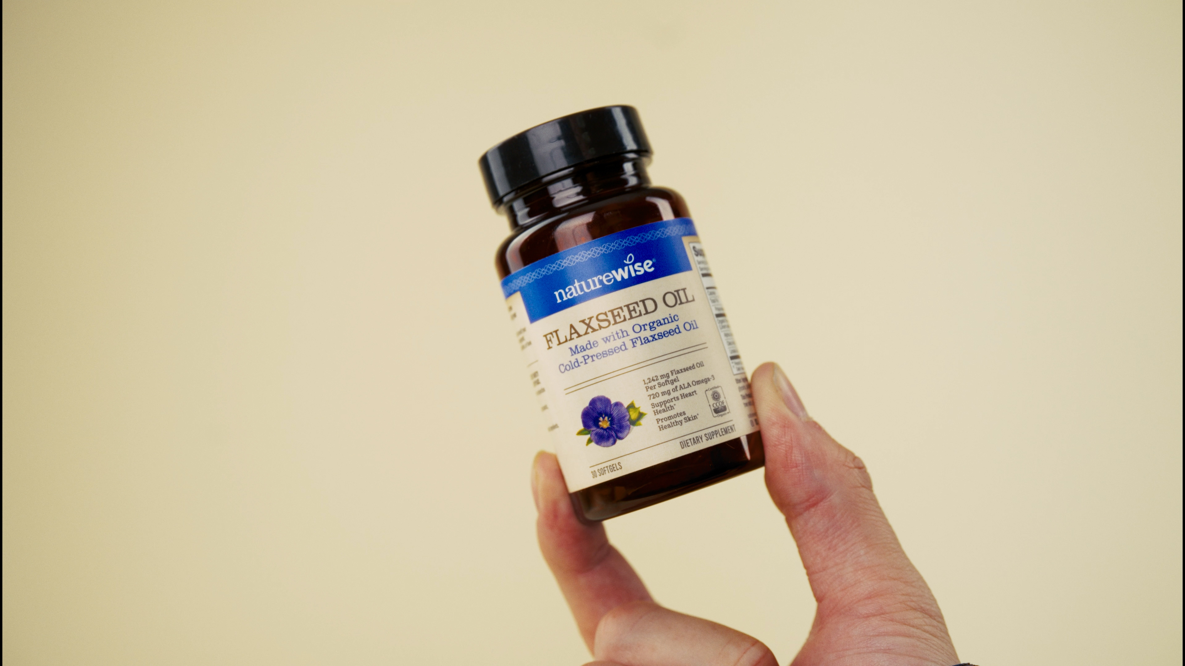 thumbnail video image 2 of NatureWise Flaxseed Oil 1200mg - Organic, Cold Pressed - 120 Softgels[120-Day Supply], 2 of 13