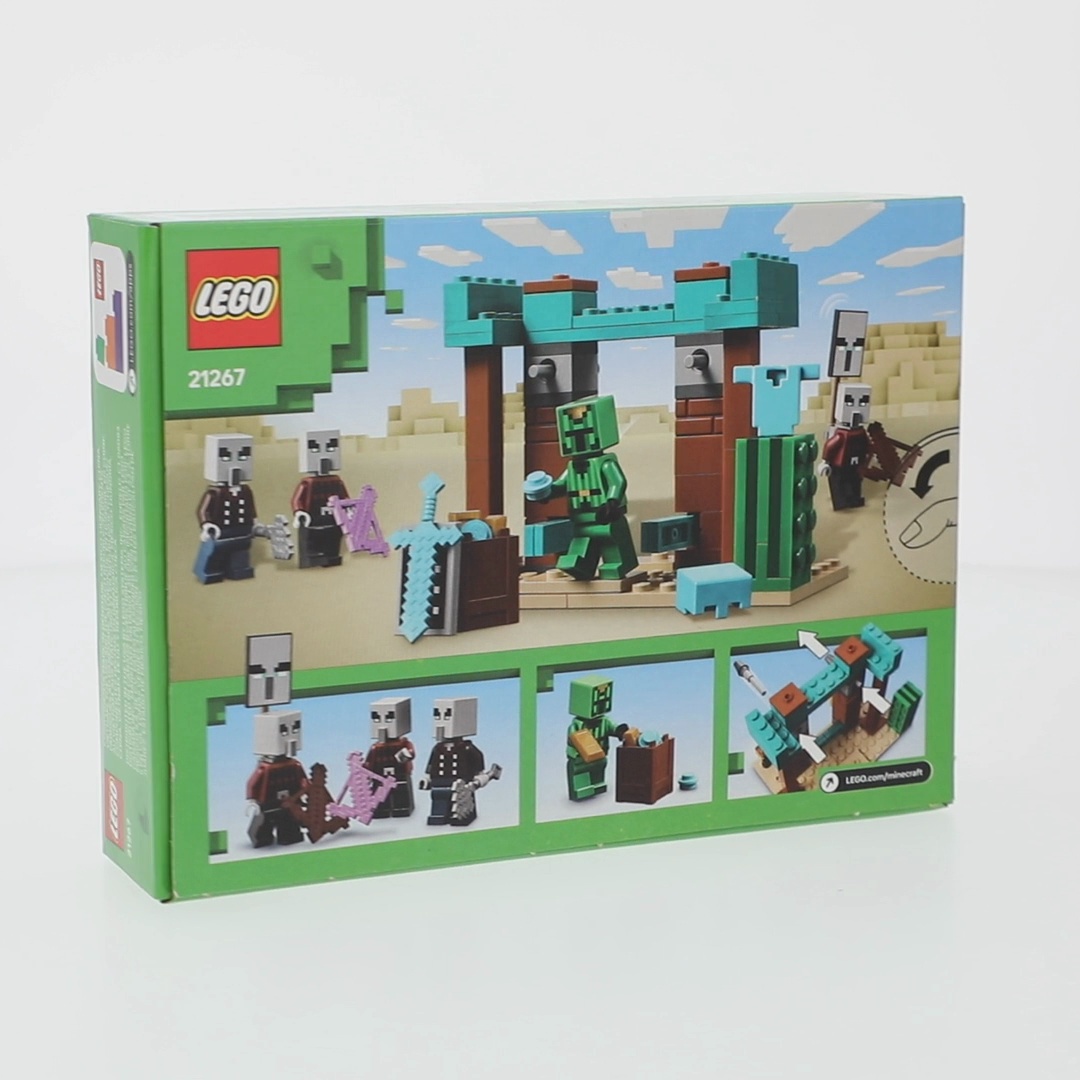 LEGO Minecraft The Illager Desert Patrol Toy Set, 21267 with 4