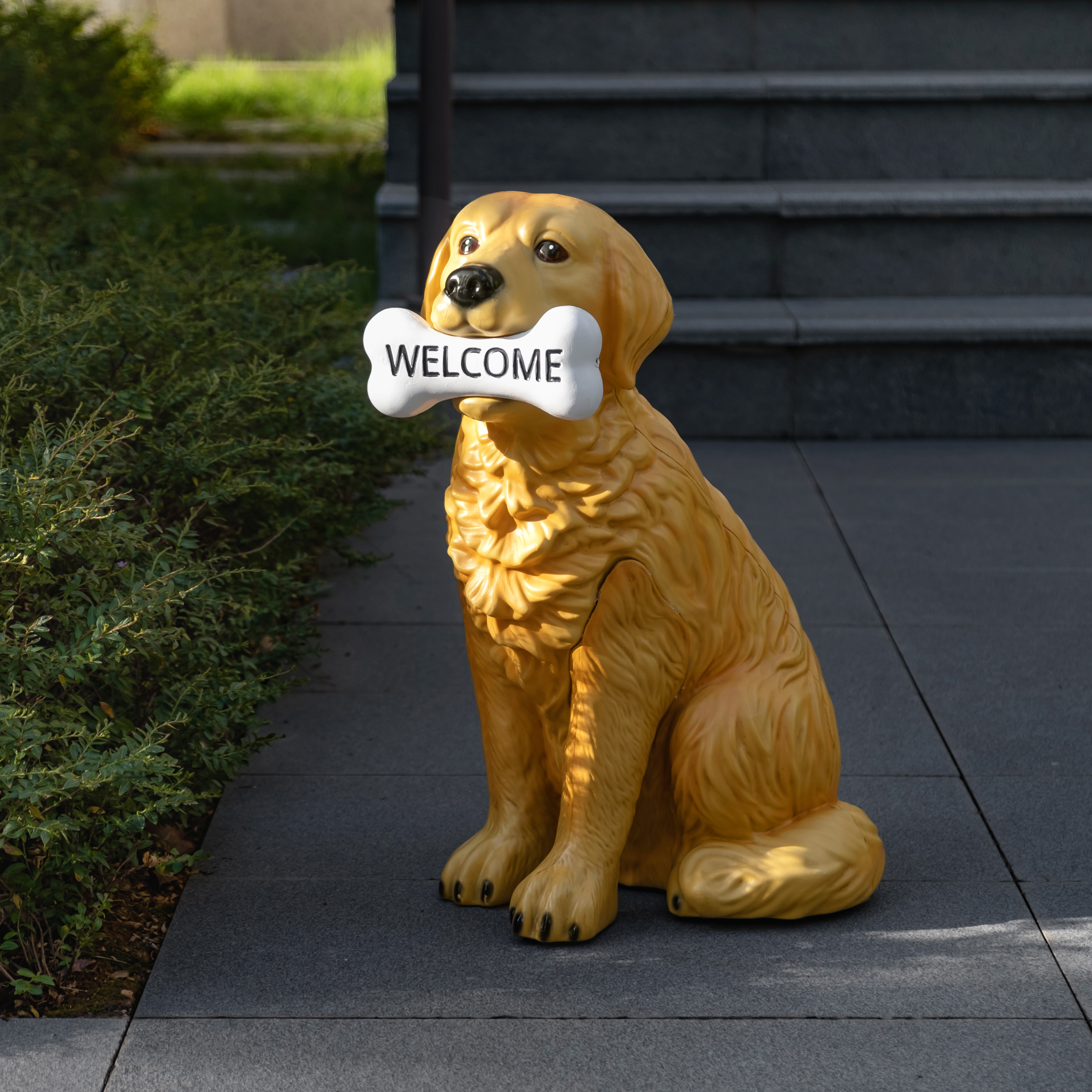 WDCC おしゃれキャット セット　　限定650 ゴールドスタンプ Mainstays Welcome Dog Large Resin Outdoor Garden Statue, Weather