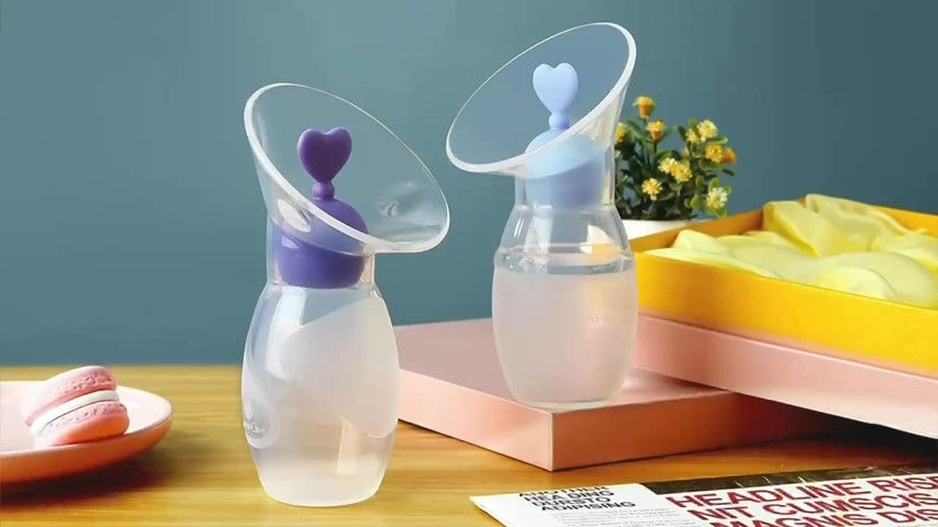 thumbnail video image 2 of Amplim Manual Compact Silicone Single Breast Pump, Includes 2 Milk Saver Stoppers, 2 of 11