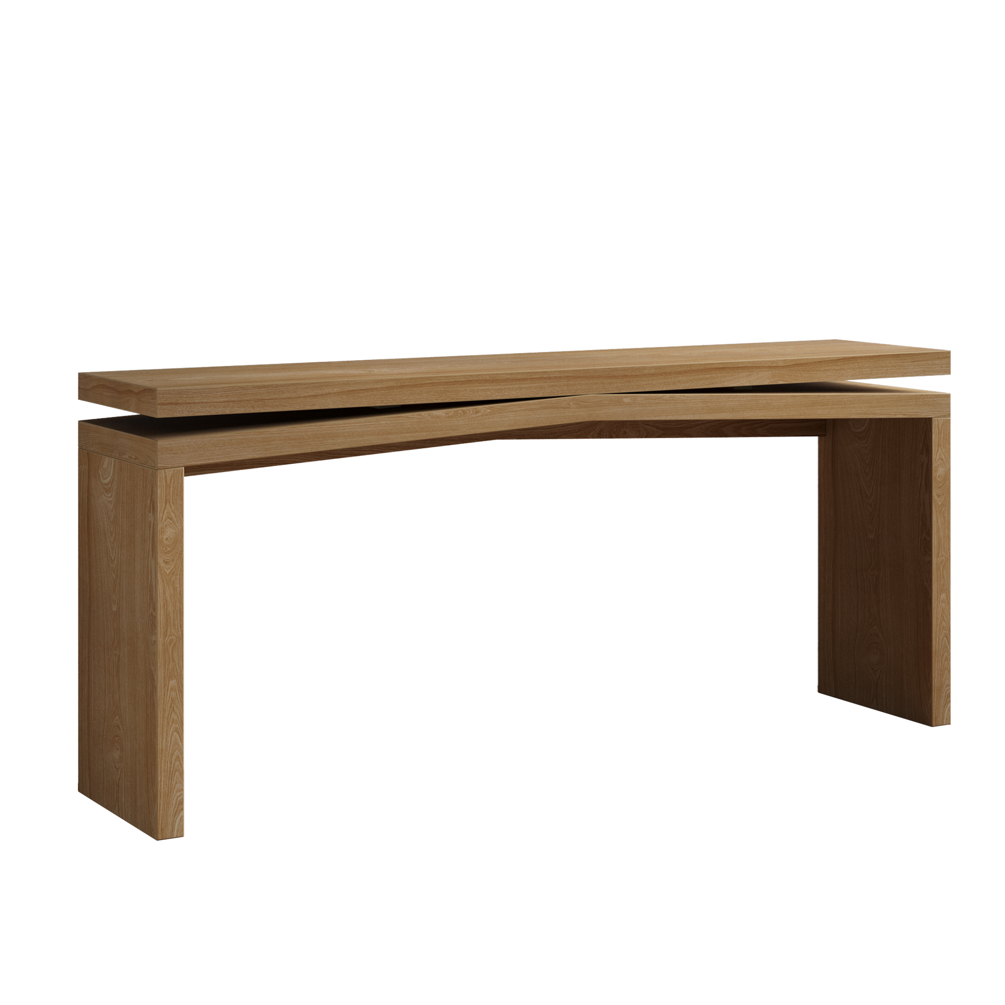 thumbnail video image 2 of Atumcto 65" Long Console Table, Rustic Wood Entryway Sofa Table with Geometric Base for Living Room Hallway Behind Couch, Antique Brown, 2 of 9