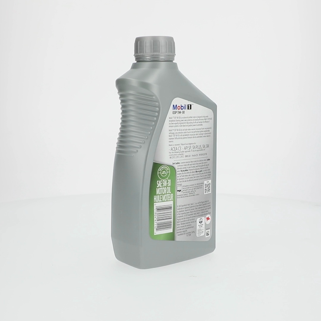 5 pack) Mobil 1 ESP Full Synthetic Motor Oil 5W-30, 1 Quart