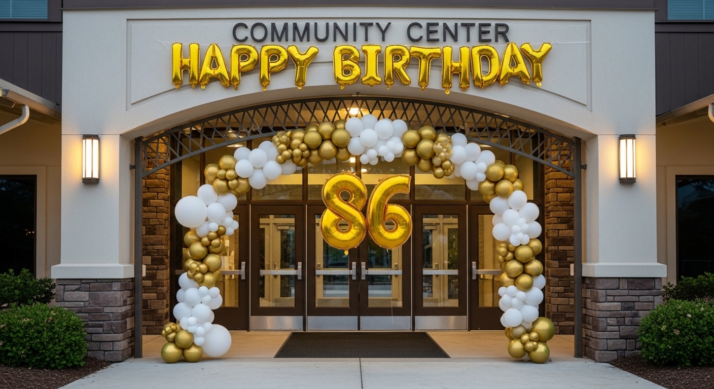 thumbnail video image 2 of Gold Number 86 Mylar Foil Balloon 32 inch - Helium or Air Filled Metallic Balloons for 86th Birthday Hbd Party, Anniversary, Graduation Decorations, 2 of 8