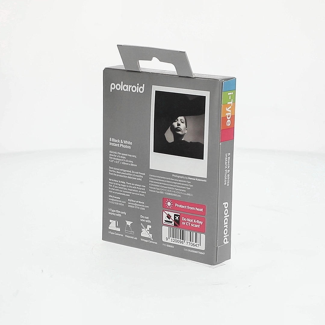 Polaroid B&W i-Type Film 8枚入 3箱 Polaroid, B&W i-Type Film, 8 photos, Compatible with Now & Lab