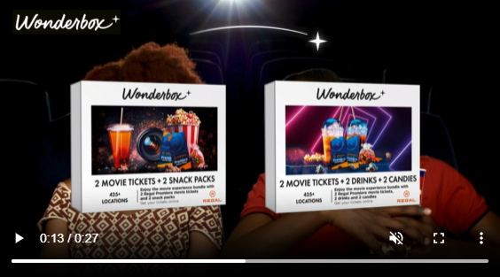 thumbnail video image 2 of Wonderbox-REGAL Movie Bundle with 2 Tickets and 2 Snack Packs, 2 of 7
