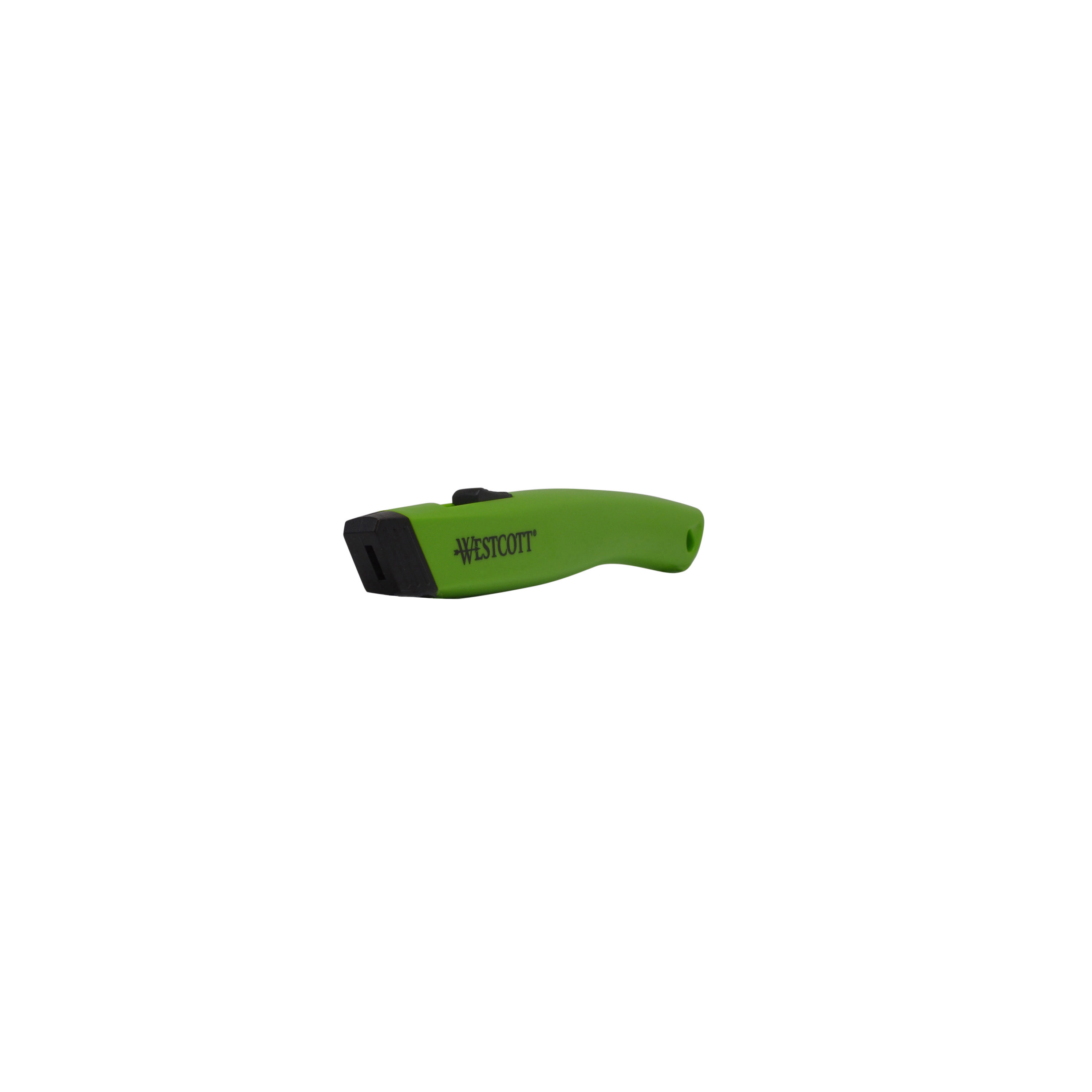 Westcott Compact Safety Ceramic Blade Box Cutter, 2.25, Fixed Blade, Green