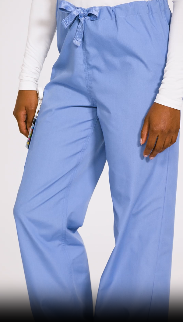 thumbnail video image 2 of Cherokee Workwear Originals Men & Women's Scrubs Pant Drawstring Cargo 4100, 2 of 7