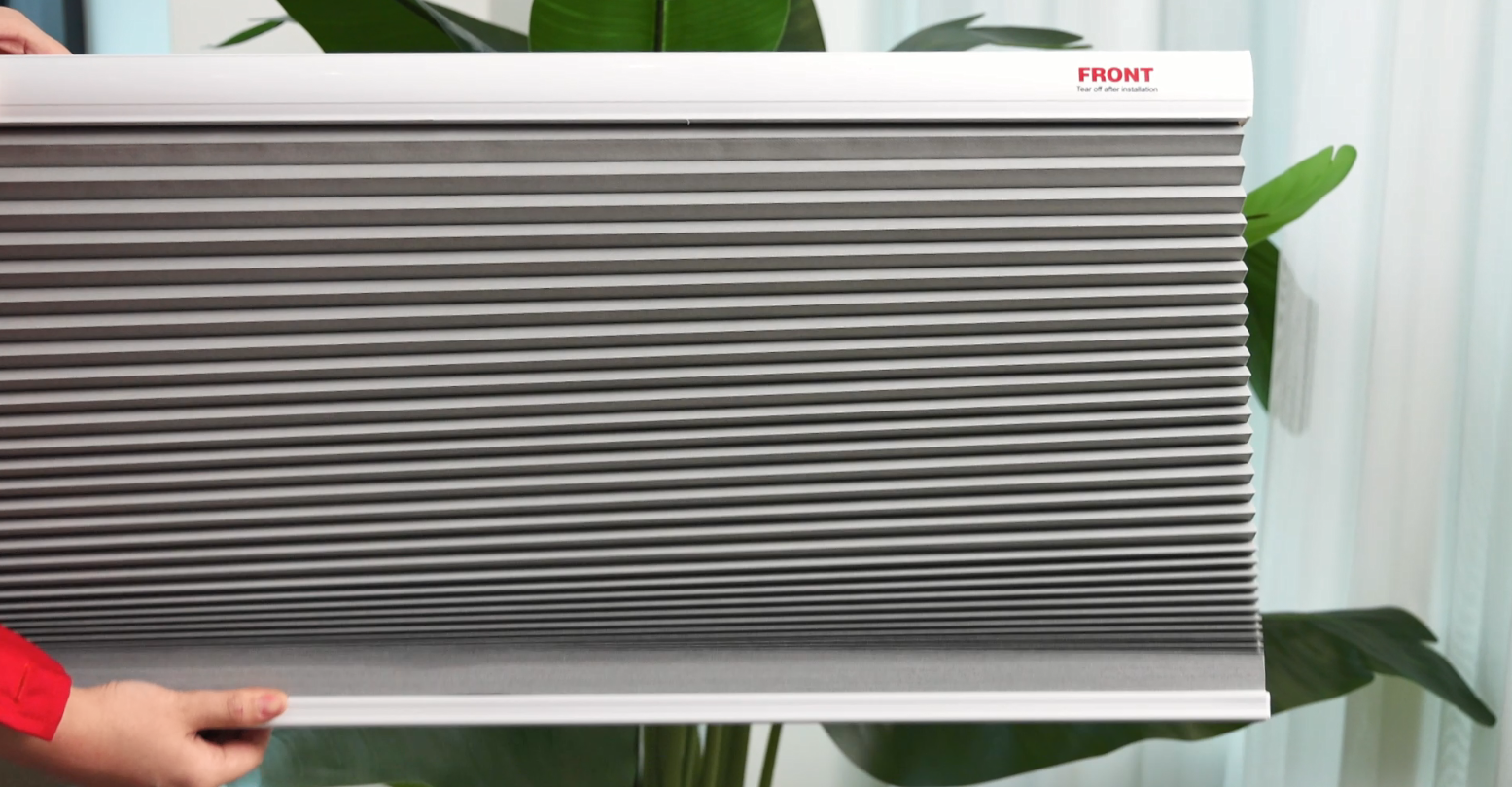 thumbnail video image 2 of MYshade Cordless Beige-21"W*50"H Blackout Cellular Shades 1.5 inch Honeycomb Blinds for Indoor Windows Insulated Noise Reducing Window Shades & Blinds for Home, 2 of 9