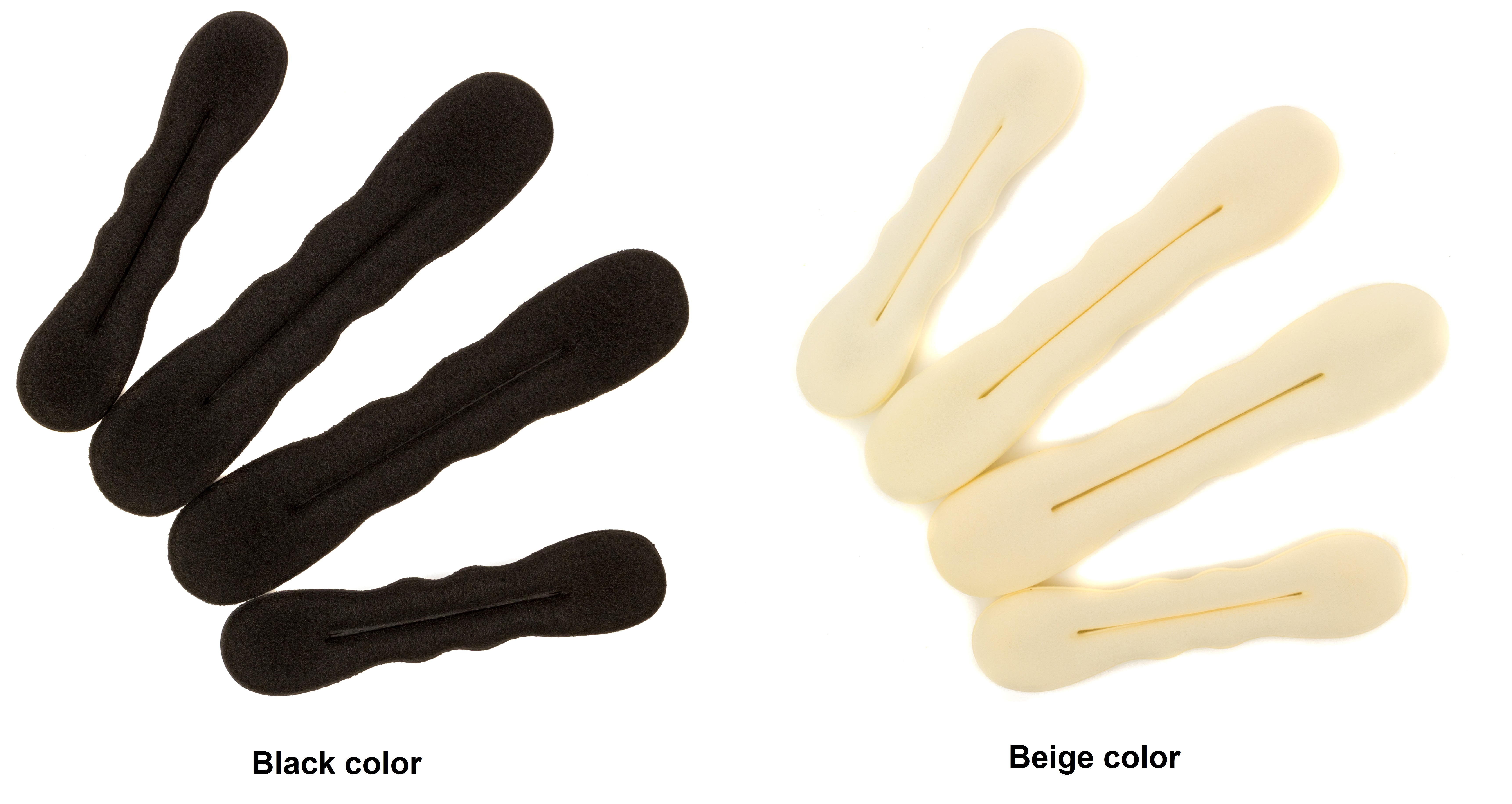 thumbnail video image 2 of Beaute Galleria 4-Piece Magic Hair Donut Hair Bun Maker, Ballet Bun Hair Accessory, Beige Color, 2 Large and 2 Small, 2 of 10