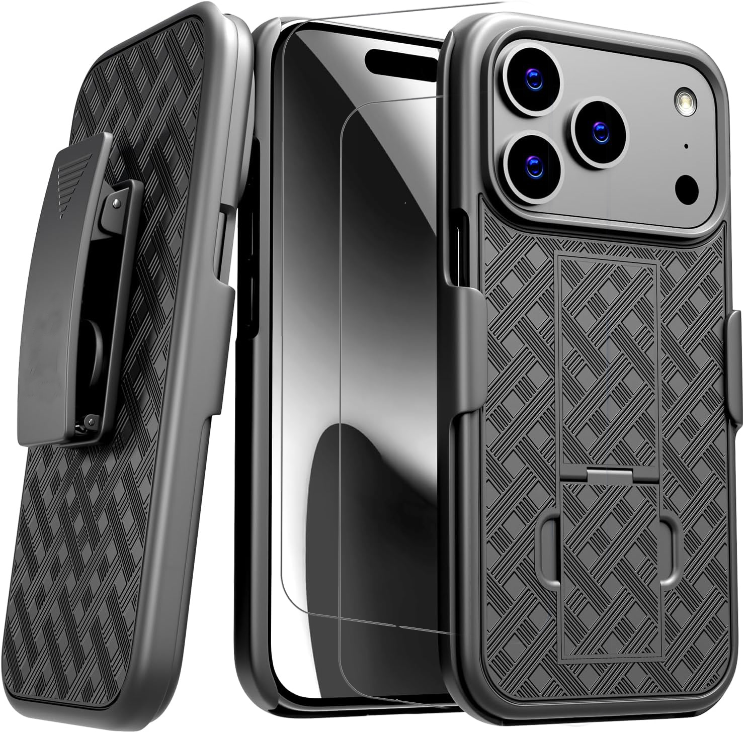 Simplified Shell Image for Samsung S26 Ultra Case,Belt Clip Holster Combo Shell With Kickstand ...