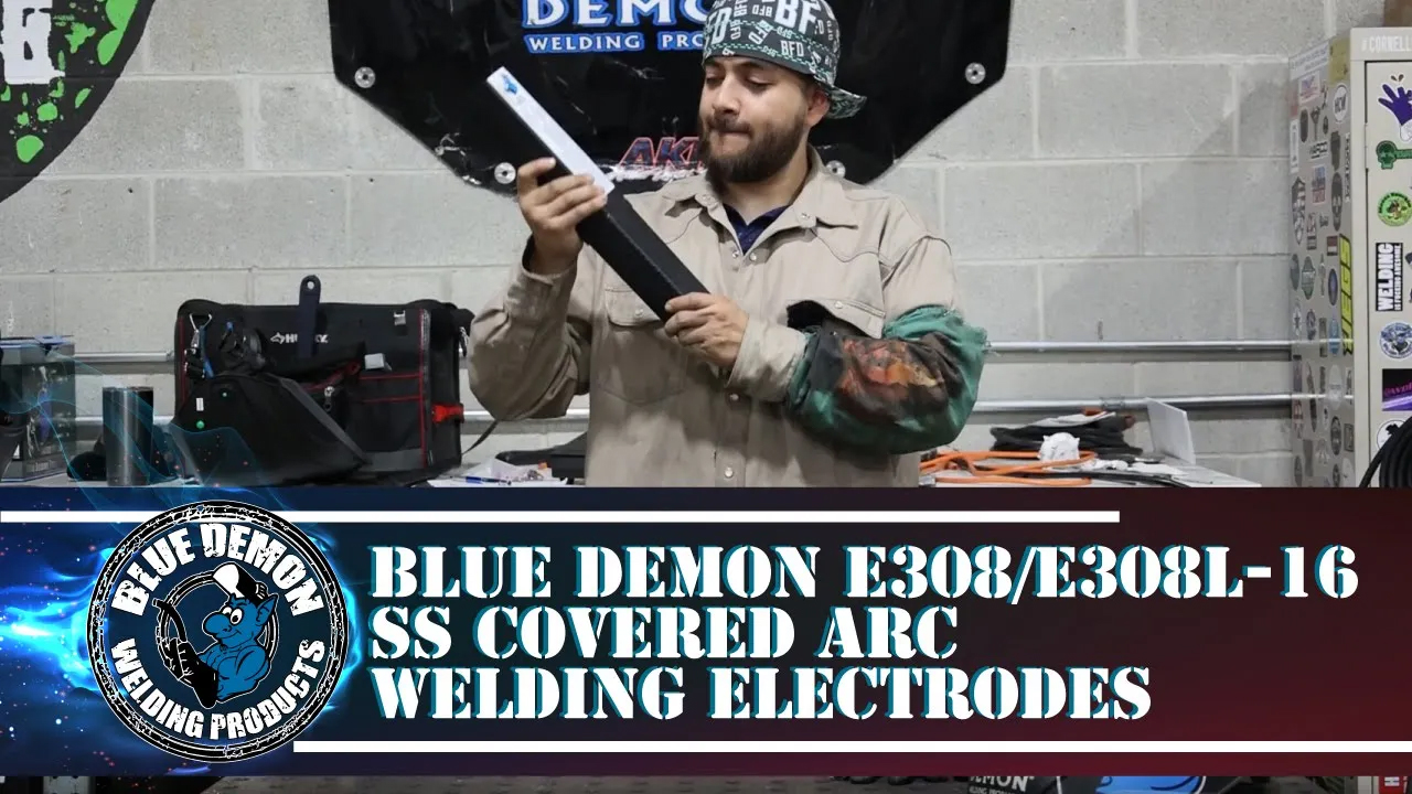 thumbnail video image 2 of Blue Demon E308L-16 X 3/32" X 12" X 1LB Tube Stainless Steel Arc Welding Electrode, 2 of 4