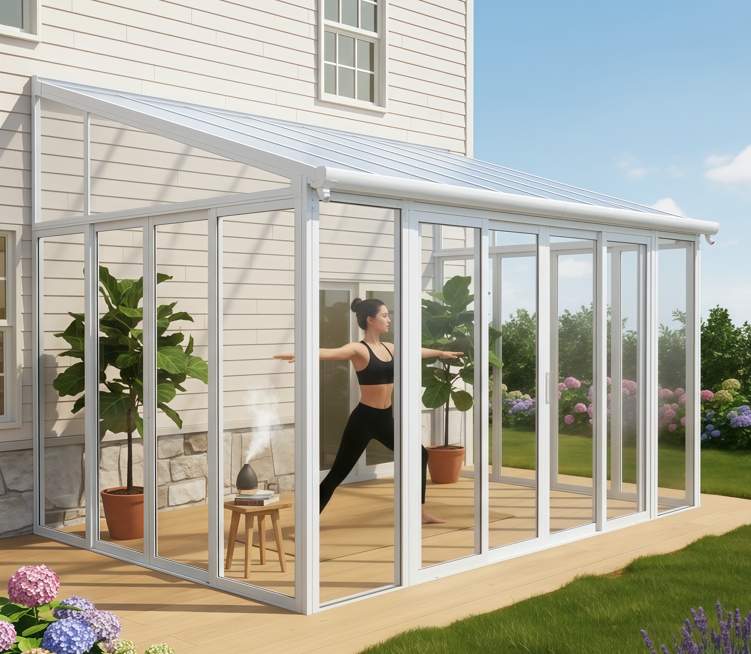 Photo inspiration: 10X14 Ft All Season Sunroom Versatile Home Extension Enclosed Patio Photo Inspiration